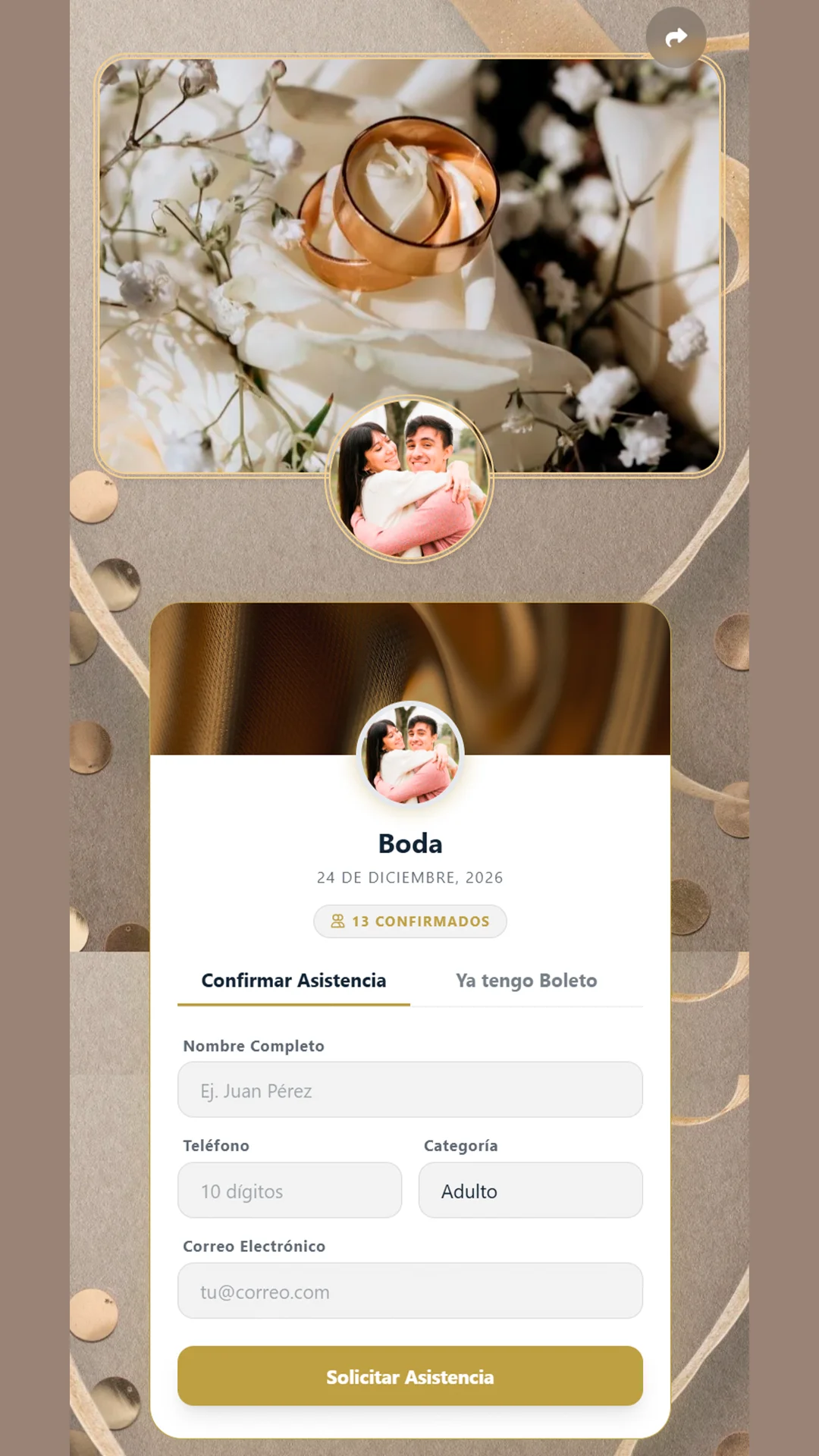 Perfil Digital Boda